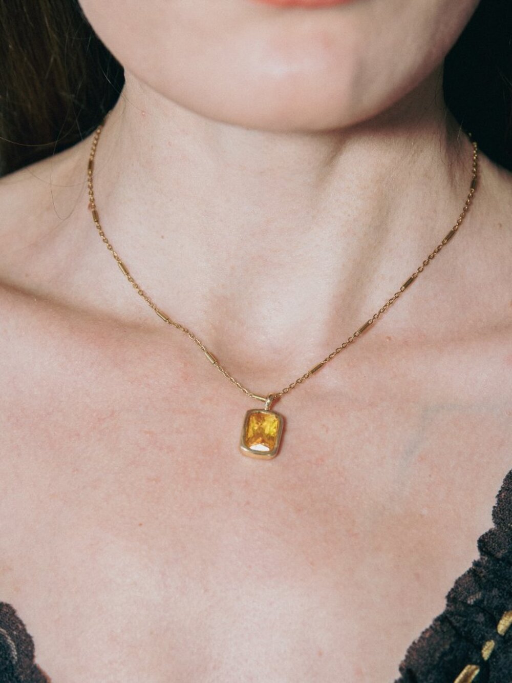 Handmade Minimal Pendant, Modern Gothic Jewelry, Dark Feminine Artisan Necklace